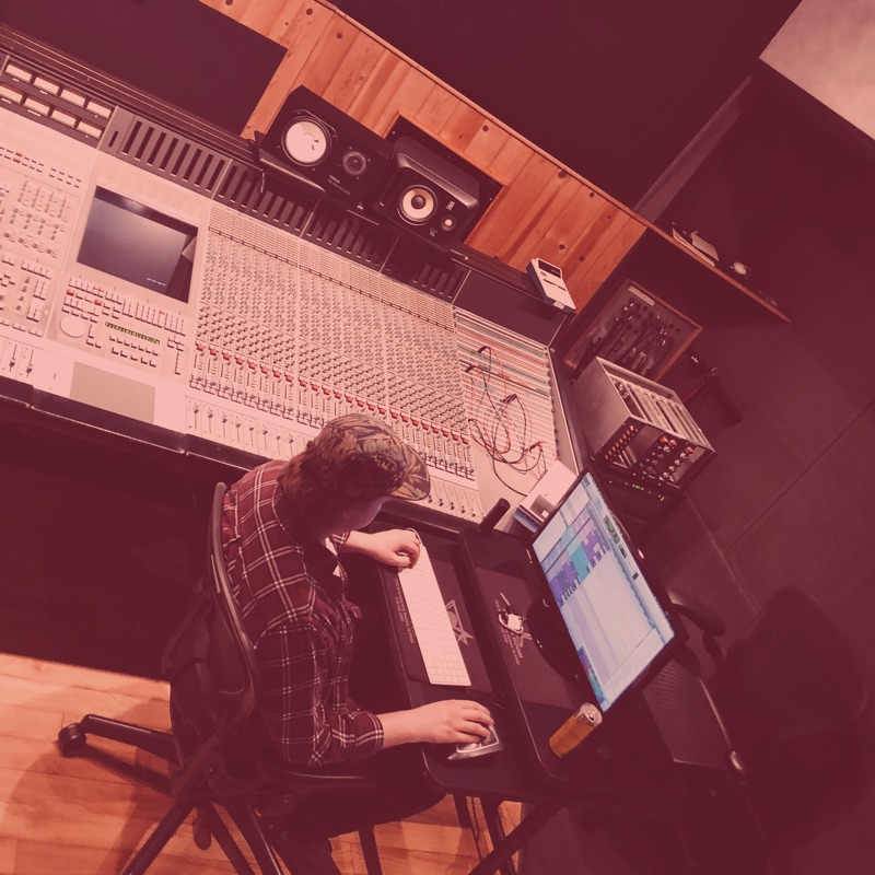 J Shriver at the mixing console, The Mix Room, North Hollywood.